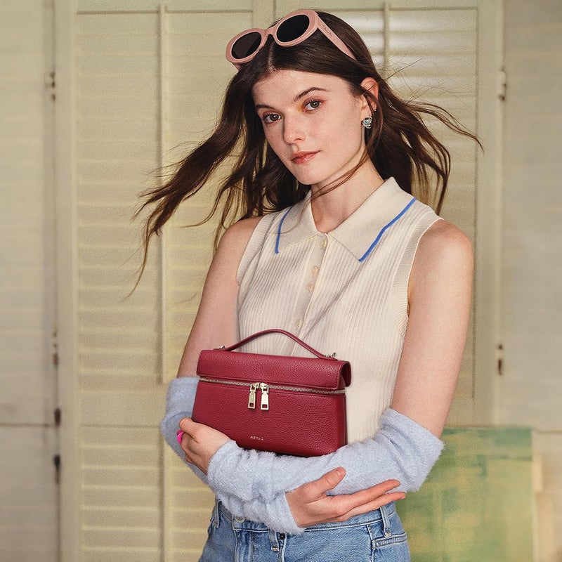 Keyli Women's Top Handle Bag Leather Small Handbags Trendy Designer Crossbody Shoulder Bag for Women Cute Quiet Purses - Image 3